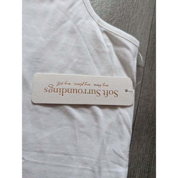 Isabel Pima Tunic Tank White Womens L Soft Surroundings Sleeveless NWT - Picture 5 of 9